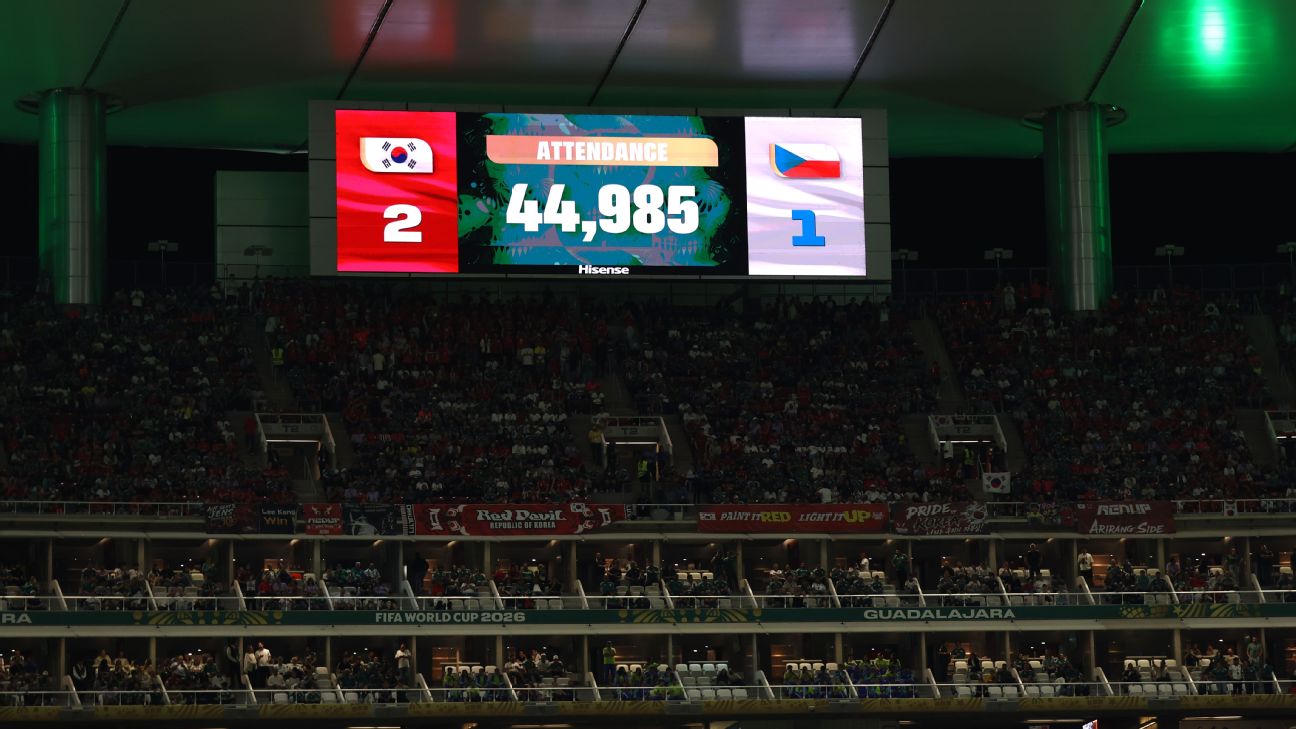 世界杯上座率之争：FIFA为韩国对捷克44985人数据辩护